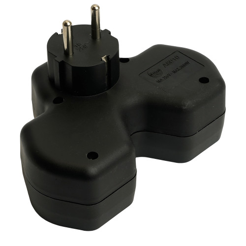 Разветвитель сетевой 3-местный с/з STEKKER ADP16-13-21, 250V,16A, ABS огнеустойчивый пластик, черный Разветвитель сетевой 3-местный с/з STEKKER ADP16-13-21, 250V,16A, ABS огнеустойчивый пластик, черный
