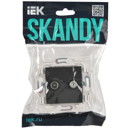SKANDY Розетка двойная TV+SAT SK-A13G графит IEK SKANDY Розетка двойная TV+SAT SK-A13G графит IEK