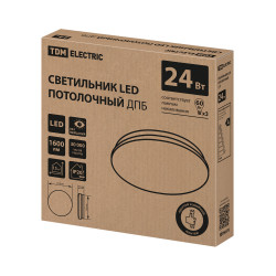 Светильник LED потолочный ДПБ 01, 24 Вт, 6000 К, Классика, TDM