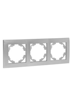 Валенсия Рамка 3-местная сталь EKF