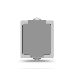 Розетка Аллегро с заземл. защ. шторки с крышкой IP54 сер. UNIVersal 1282