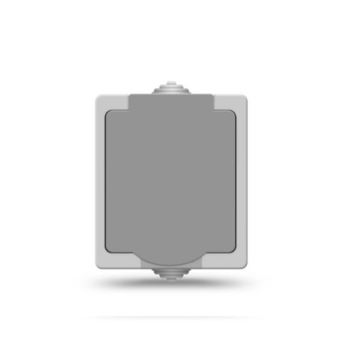 Розетка Аллегро с заземл. защ. шторки с крышкой IP54 сер. UNIVersal 1282