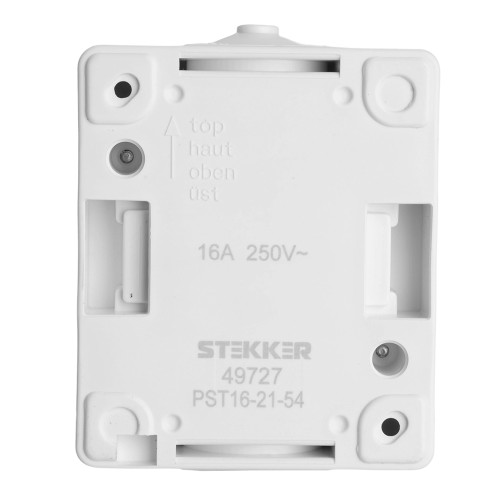 Розетка 1-местная с крышкой с/з STEKKER, PST26-11-54, пластик АВS, 250В, 16А, IP54, белый/серый Розетка 1-местная с крышкой с/з STEKKER, PST26-11-54, пластик АВS, 250В, 16А, IP54, белый/серый