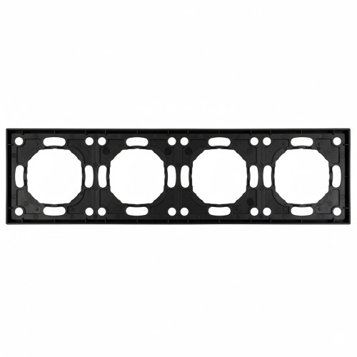Рамка STEKKER, PFR00-5004-05 4-местная, серия Эмили, черный уголь, soft touch