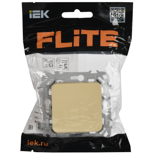 FLITE Выключатель 1-клавишный проходной 10А ВС61-1-0-ФлН навахо IEK