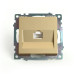 Розетка компьютерная 1-местная RJ-45 (механизм), STEKKER, GLS00-7107-08, серия Катрин, золото Розетка компьютерная 1-местная RJ-45 (механизм), STEKKER, GLS00-7107-08, серия Катрин, золото