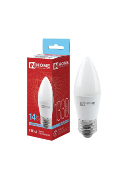 Лампа светодиодная LED-СВЕЧА-VC 14Вт E27 6500К 1330лм IN HOME 4690612047751
