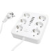 Удлинитель 6-местный c/з 3x1 мм2, 1,8 м, 250В, 10А, 4USB+2Type-C 2,4А, серия Home plus, белый STEKKER HM09-66-02 Удлинитель 6-местный c/з 3x1 мм2, 1,8 м, 250В, 10А, 4USB+2Type-C 2,4А, серия Home plus, белый STEKKER HM09-66-02