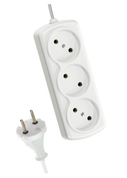 Удлинитель 3х1.5м 6А IP20 ШВВП 2х0.75 КОСМОС YKsm1.5m-3g(6A)E