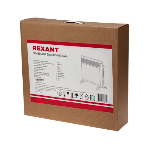 Конвектор электрический 1кВт с механическим термостатом Rexant 60-0090 Конвектор электрический 1кВт с механическим термостатом Rexant 60-0090