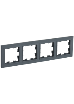 BRITE Рамка 4-местная РУ-4-БрГ графит IEK