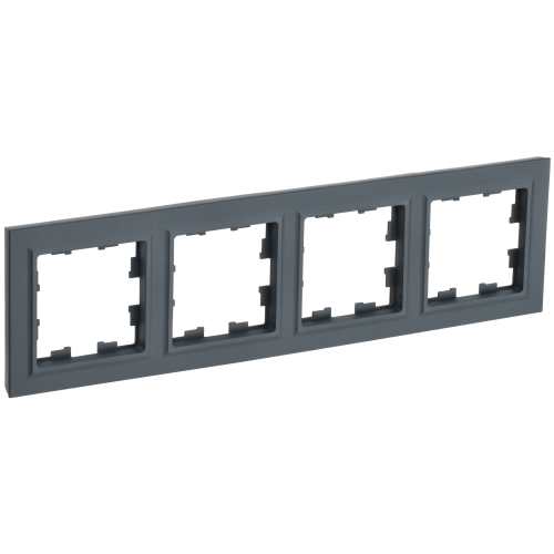 BRITE Рамка 4-местная РУ-4-БрГ графит IEK