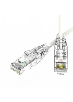 Патч-корд неэкранированный SLIM CAT6 U/UTP 4х2, 28 AWG, LSZH, белый, 0,5м
