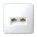 ARTGALLERY РОЗЕТКА двойная компьютерная RJ45+RJ45, кат. 5е, механизм, БЕЛЫЙ ARTGALLERY РОЗЕТКА двойная компьютерная RJ45+RJ45, кат. 5е, механизм, БЕЛЫЙ