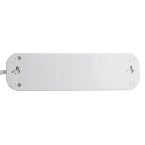 Удлинитель четырехместный c/з STEKKER HM06-40-05 3x1мм2, 5м, серия Home, белый Удлинитель четырехместный c/з STEKKER HM06-40-05 3x1мм2, 5м, серия Home, белый