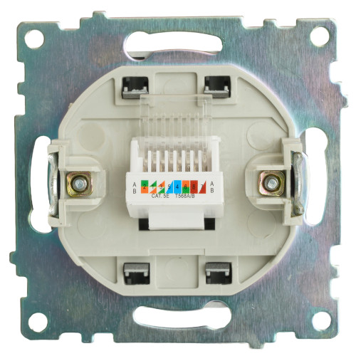 Розетка компьютерная 1-местная RJ-45 (механизм), серия Катрин, графит, GLS00-7107-06 Розетка компьютерная 1-местная RJ-45 (механизм), серия Катрин, графит, GLS00-7107-06