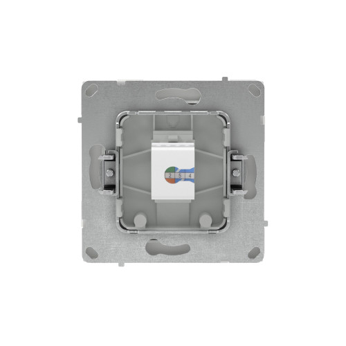 Компьютерная розетка RJ-45 без шторки, кат.6А одинарная,KANT, белый песок