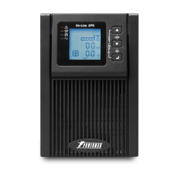ИБП POWERMAN Online 1000, LCD, двойного преобразования, 1000ВА, 900Вт, 2 евророзетки с резервным питанием, USB, RS232, слот SNMP, разъем EPO, батарея 12В 9Ач 2 шт., 215 х 315 х 365 мм., 10.7 кг./ UPS POWERMAN Online 1000, LCD, dual conversion, 1000VA, 900