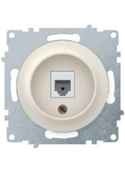 Розетка компьютерная 1-м СП Florence RJ45 кат.5E механизм беж. (1E20701301) OneKeyElectro 2172793