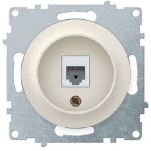 Розетка компьютерная 1-м СП Florence RJ45 кат.5E механизм беж. (1E20701301) OneKeyElectro 2172793