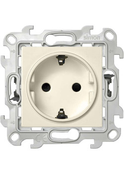 Розетка 1-м СП Simon 24 16А IP20 2P+E Push&Go защ. шторки механизм сл. кость Simon 2420432-031