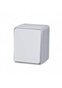 ATLASDESIGN PROFI IP54 О/У 1-клавишный ПЕРЕКЛЮЧАТЕЛЬ, сх.6, 10АХ, БЕЛЫЙ