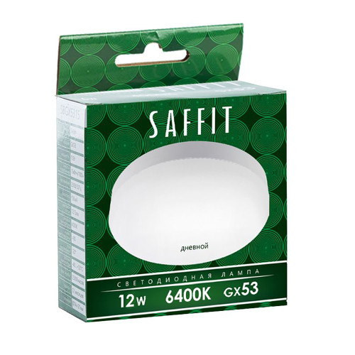 Лампа светодиодная SAFFIT SBGX5312 GX53 12W 230V 6400K Лампа светодиодная SAFFIT SBGX5312 GX53 12W 230V 6400K