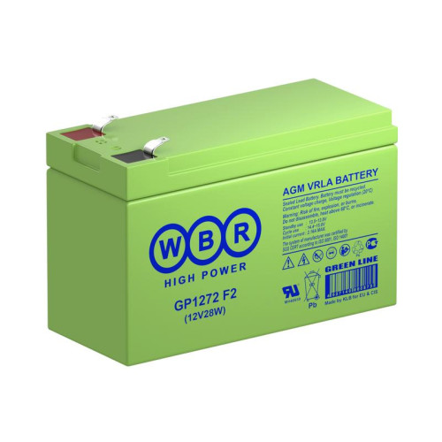 Аккумулятор 12В 7.2А.ч WBR GP1272 F2 28W Аккумулятор 12В 7.2А.ч WBR GP1272 F2 28W
