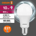 Лампа светодиодная LED Value LVCLA75 10SW/840 10Вт грушевидная матовая E27 230В 10х1 RU OSRAM 4058075578852 Лампа светодиодная LED Value LVCLA75 10SW/840 10Вт грушевидная матовая E27 230В 10х1 RU OSRAM 4058075578852
