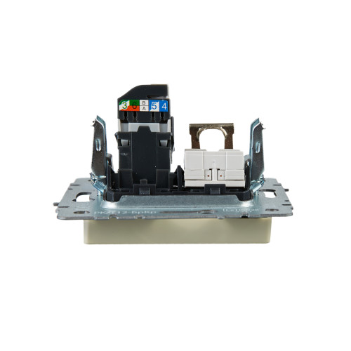 BRITE Розетка двойная RJ11+RJ45 кат.5E РК/Т12-БрКр бежевый IEK BRITE Розетка двойная RJ11+RJ45 кат.5E РК/Т12-БрКр бежевый IEK