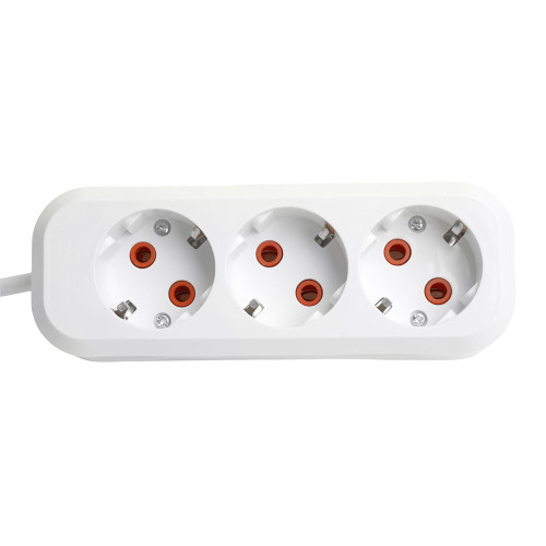 Удлинитель трехместный с/з STEKKER HM06-31-07 3x1мм2, 7м, серия Home, белый Удлинитель трехместный с/з STEKKER HM06-31-07 3x1мм2, 7м, серия Home, белый