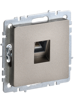 BRITE Розетка компьютерная RJ45 кат.6 РК11-БрШ шампань IEK