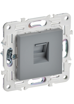 SKANDY Розетка компьютерная RJ45 кат.6 SK-K02Gr серый IEK