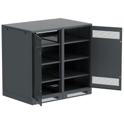 ITK LINEA B Шкаф аккумуляторный (пустой) 1350х1400х950мм двустворчатая металлическая дверь черный