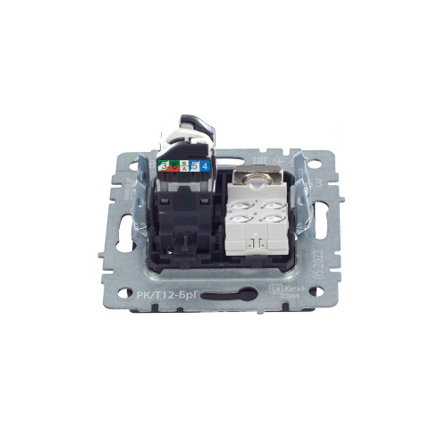 BRITE Розетка двойная RJ11+RJ45 кат.5E РК/Т12-БрГ графит IEK BRITE Розетка двойная RJ11+RJ45 кат.5E РК/Т12-БрГ графит IEK