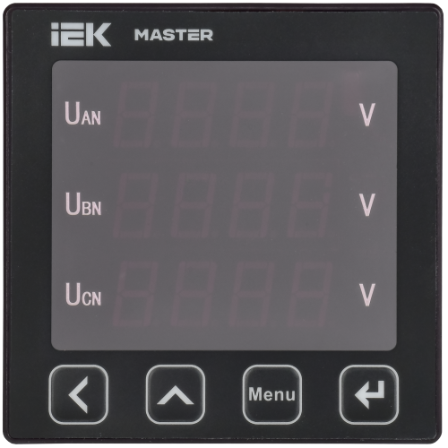 Вольтметр цифровой щитовой трехфазный RS-485 96х96 LED MASTER IEK