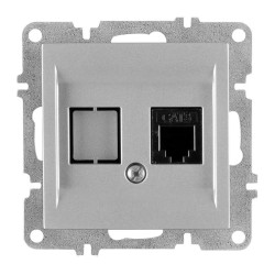 Розетка телефонная 1вых. СП 1мод. LAVIN/KAREN RJ45 кат.3 механизм сер. ARVIA 50 03 2000 221