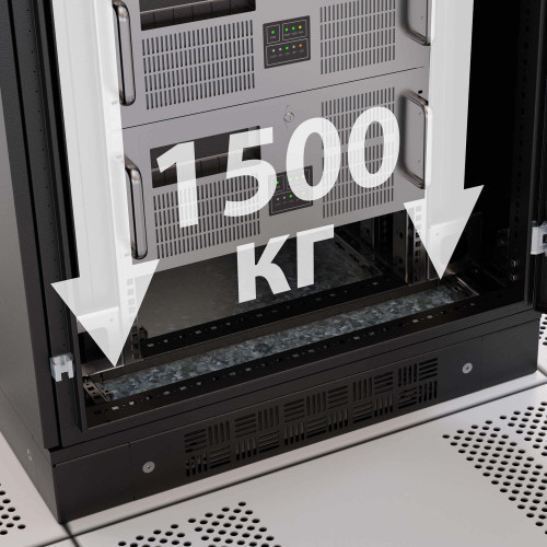 Шкаф разобранный напольный 19'' IT-CQE 47U 800х2200х1000, двери стекло/сплошная, RAL9005 Шкаф разобранный напольный 19'' IT-CQE 47U 800х2200х1000, двери стекло/сплошная, RAL9005
