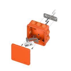Коробка огнестойкая E45 100x100x50мм с клеммниками 5 полюсов 0,5-10мм2 IP55 HF EKF