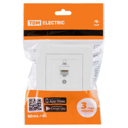 Розетка компьютерная RJ45 белая 