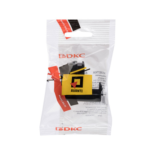 USB 2.0 розетка модульная, тип А-А, Avanti, черный квадрат, 1 модуль USB 2.0 розетка модульная, тип А-А, Avanti, черный квадрат, 1 модуль