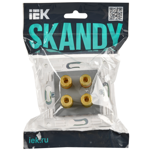 SKANDY Аудиорозетка 4-местная SK-A01Gr серый IEK