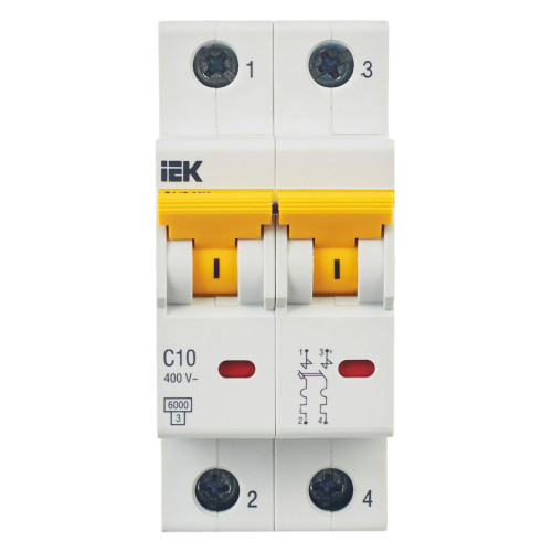 KARAT Автоматический выключатель ВА47-60M 2P C 10А 6кА IEK