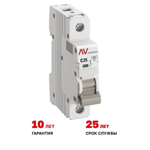 Авт. выкл. AV-6 1P 25A (C) 6kA EKF AVERES