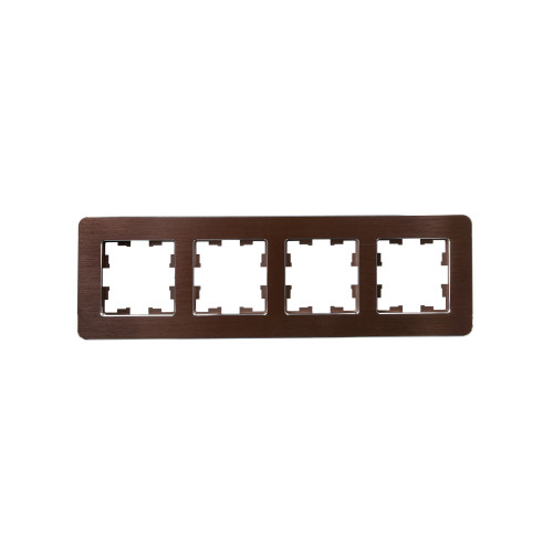 BRITE Рамка 4-местная РУ-4-1-Бр металл коричневый RE AL IEK BRITE Рамка 4-местная РУ-4-1-Бр металл коричневый RE AL IEK