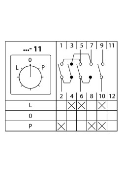 Кулачковый переключатель КПУ11-63/11 (реверс) TDM