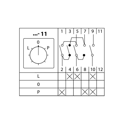 Кулачковый переключатель КПУ11-63/11 (реверс) TDM