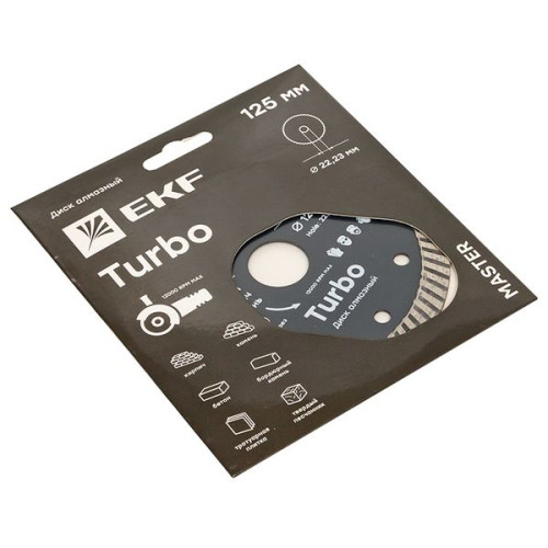Диск алмазный Turbo (125x22.23 мм) EKF Master Диск алмазный Turbo (125x22.23 мм) EKF Master