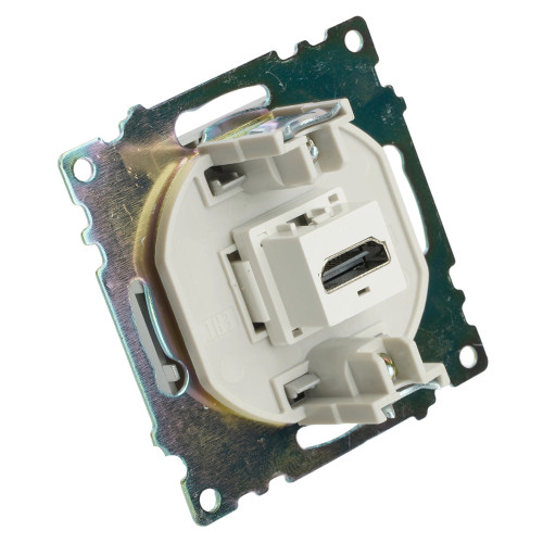 Розетка HDMI 2.1, Type A (механизм), STEKKER GLS00-7118-03, серия Катрин, серебро Розетка HDMI 2.1, Type A (механизм), STEKKER GLS00-7118-03, серия Катрин, серебро
