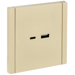 FORTE&PIANO Розетка USB A+C 18Вт FP451 ваниль IEK